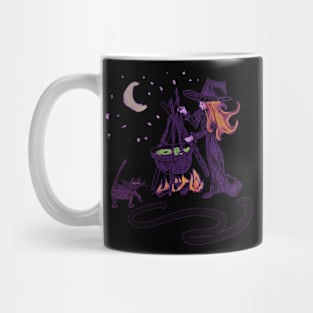 Witch Cat Cauldron Mug